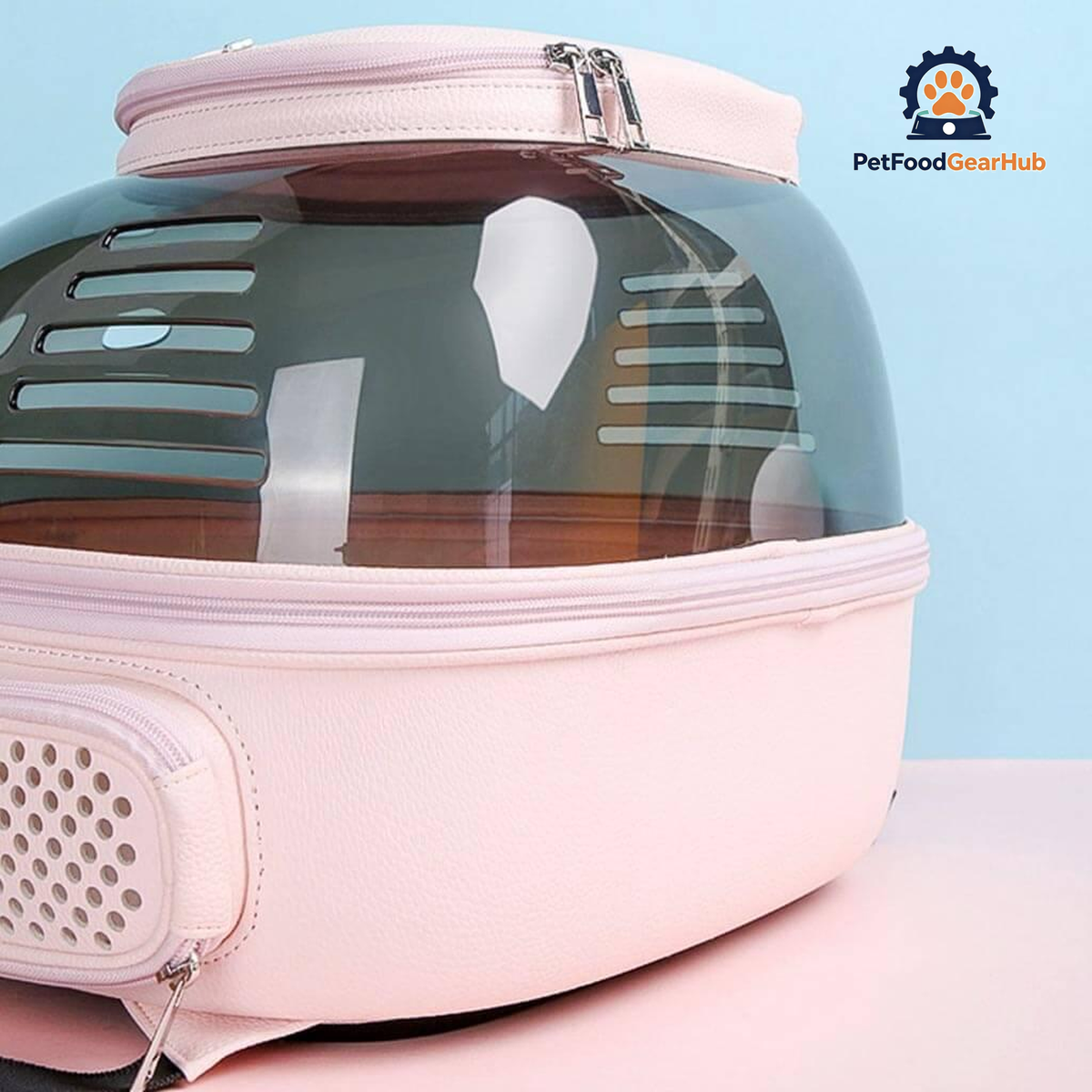 Castronaut Space Cat Backpack | Pink Cat Backpack with Window | PetFoodGearHub