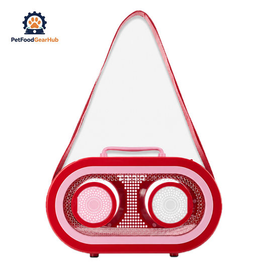 PetFoodGearHub Vintage Retro Red Hard Cat Carrier | PetFoodGearHub