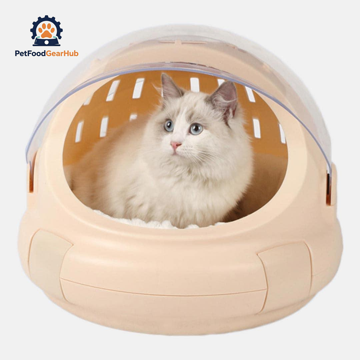 PetFoodGearHub Spaceship Cat Carrier | Hard Cat Travel Carrier | PetFoodGearHub