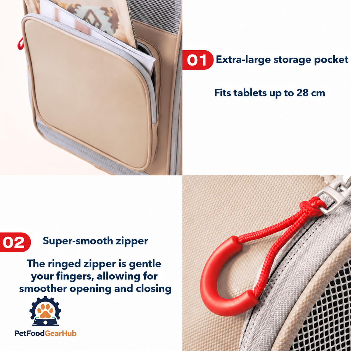 PetFoodGearHub Expandable Cat Backpack | Pet Carrier | PetFoodGearHub