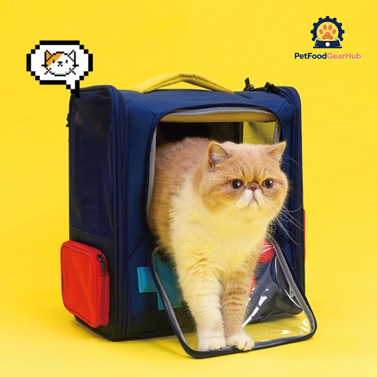 PetFoodGearHub Gameboy Expandable Cat Backpack | Cat Bag for Travel | PetFoodGearHub