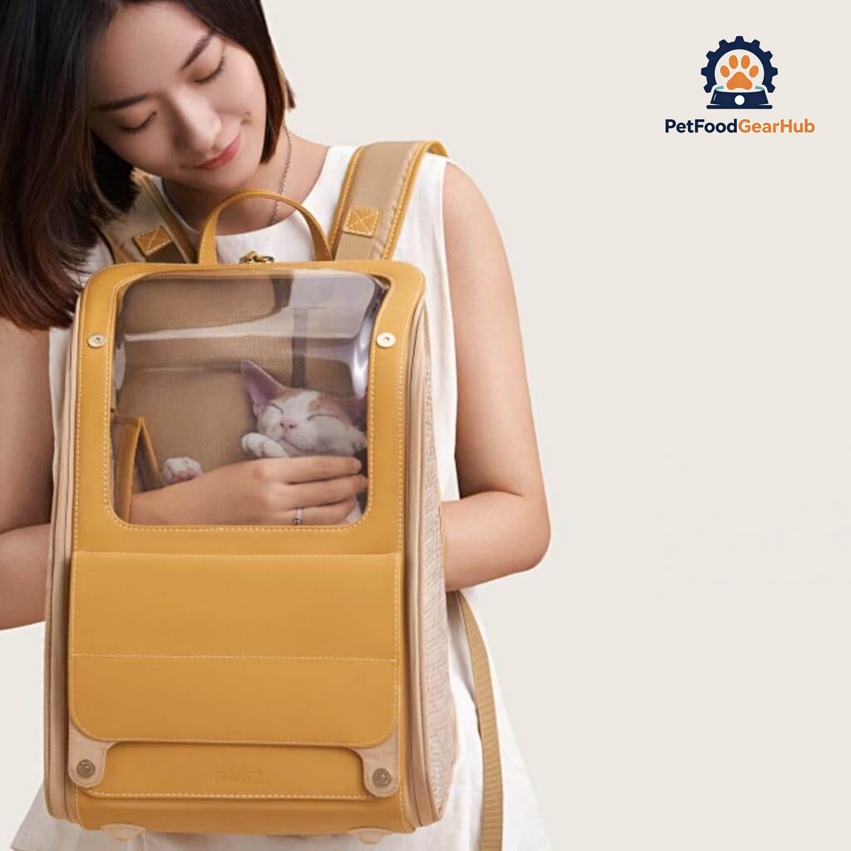 Floof Voyager Cat Traveling Backpack | Cat in Clear Cat Backpack | PetFoodGearHub