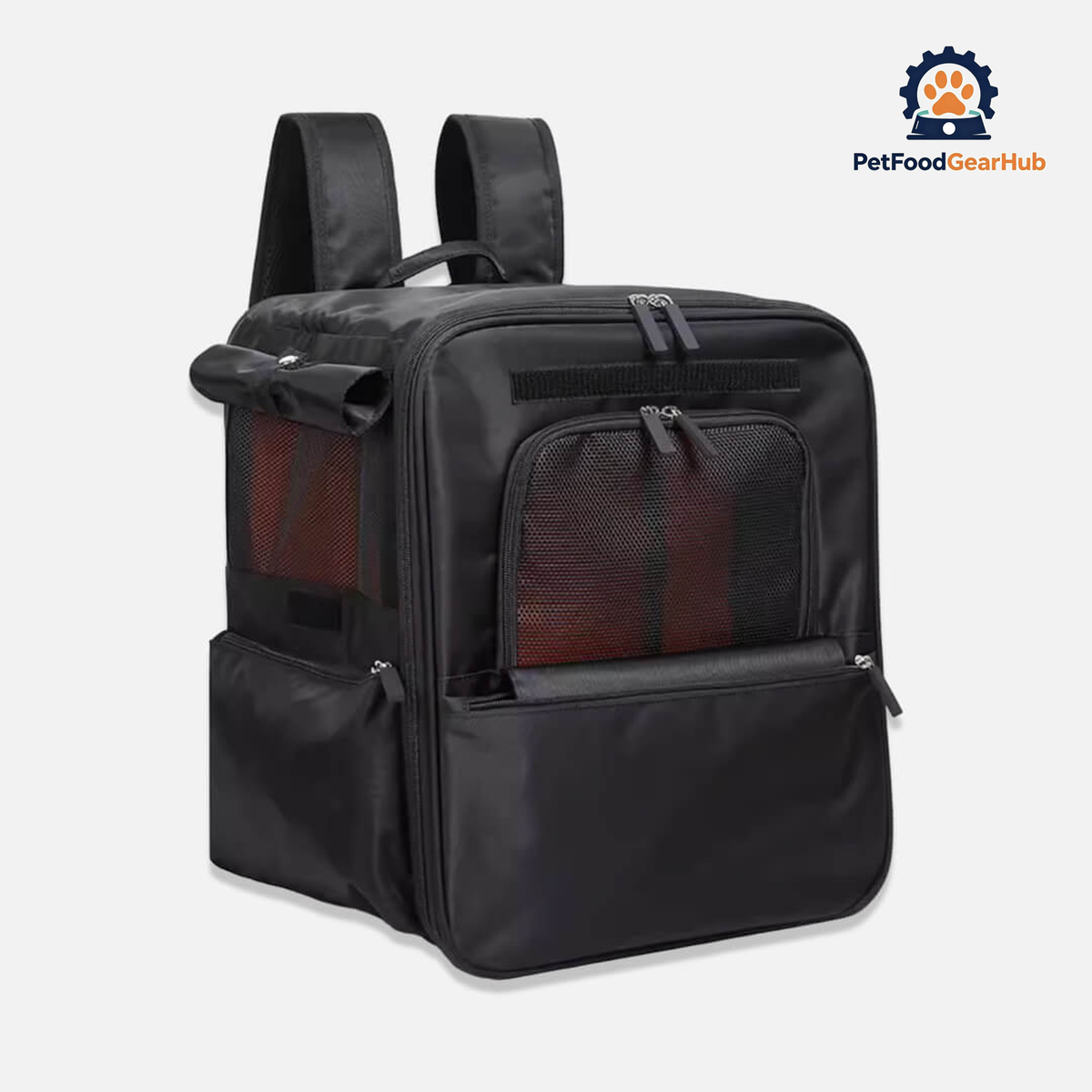 Purr Palace Tent-Like Black Cat Carrier Backpack | PetFoodGearHub