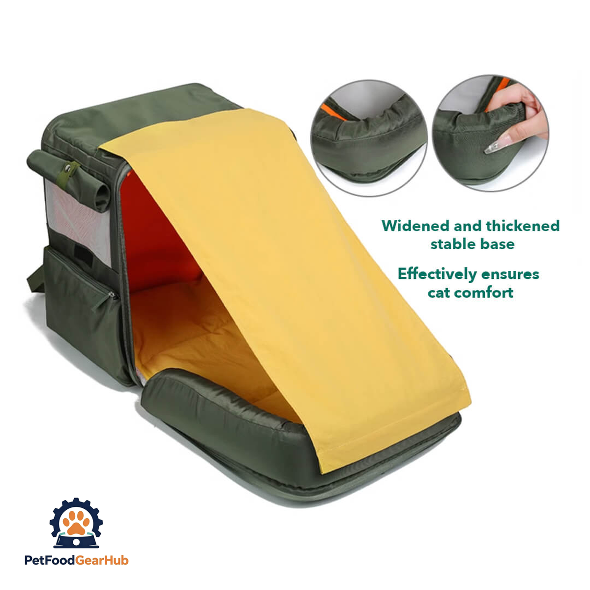 Purr Palace Tent-Like Green Cat Carrier Backpack | PetFoodGearHub
