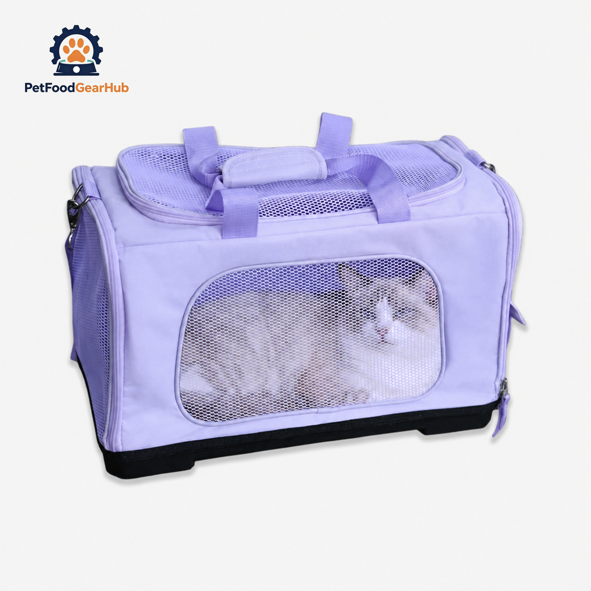PetFoodGearHub Cat Duffle Travel Carrier in Purple | PetFoodGearHub