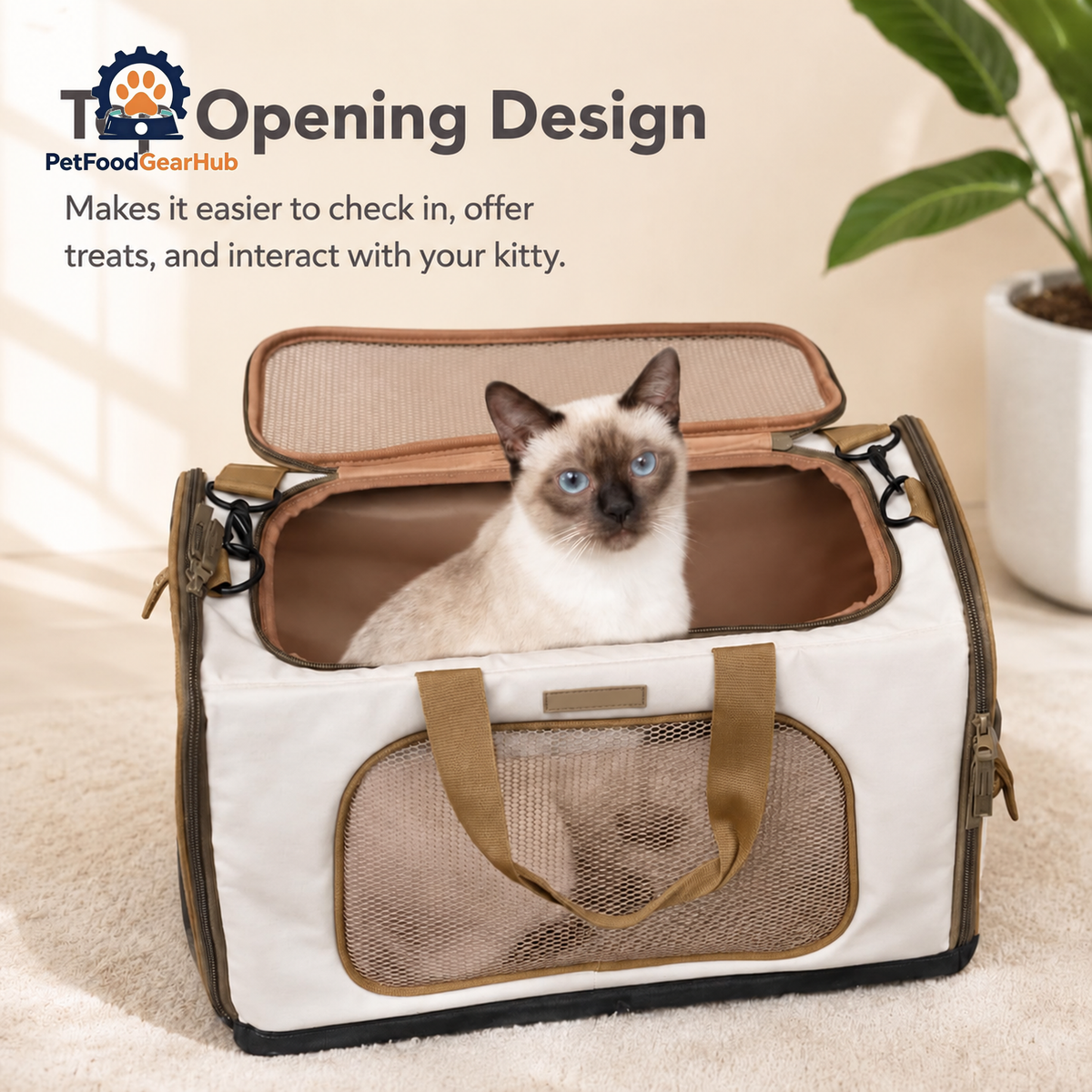 PetFoodGearHub Cat Duffle Travel Carrier with Top Opening | PetFoodGearHub