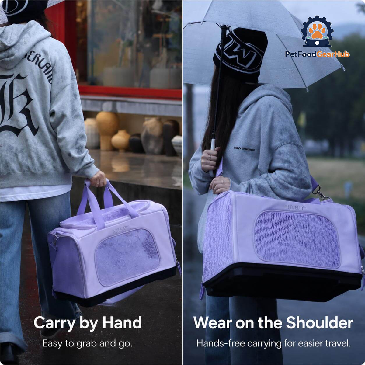 PetFoodGearHub Cat Duffle Travel Carrier with Hand and Shoulder Carry | PetFoodGearHub