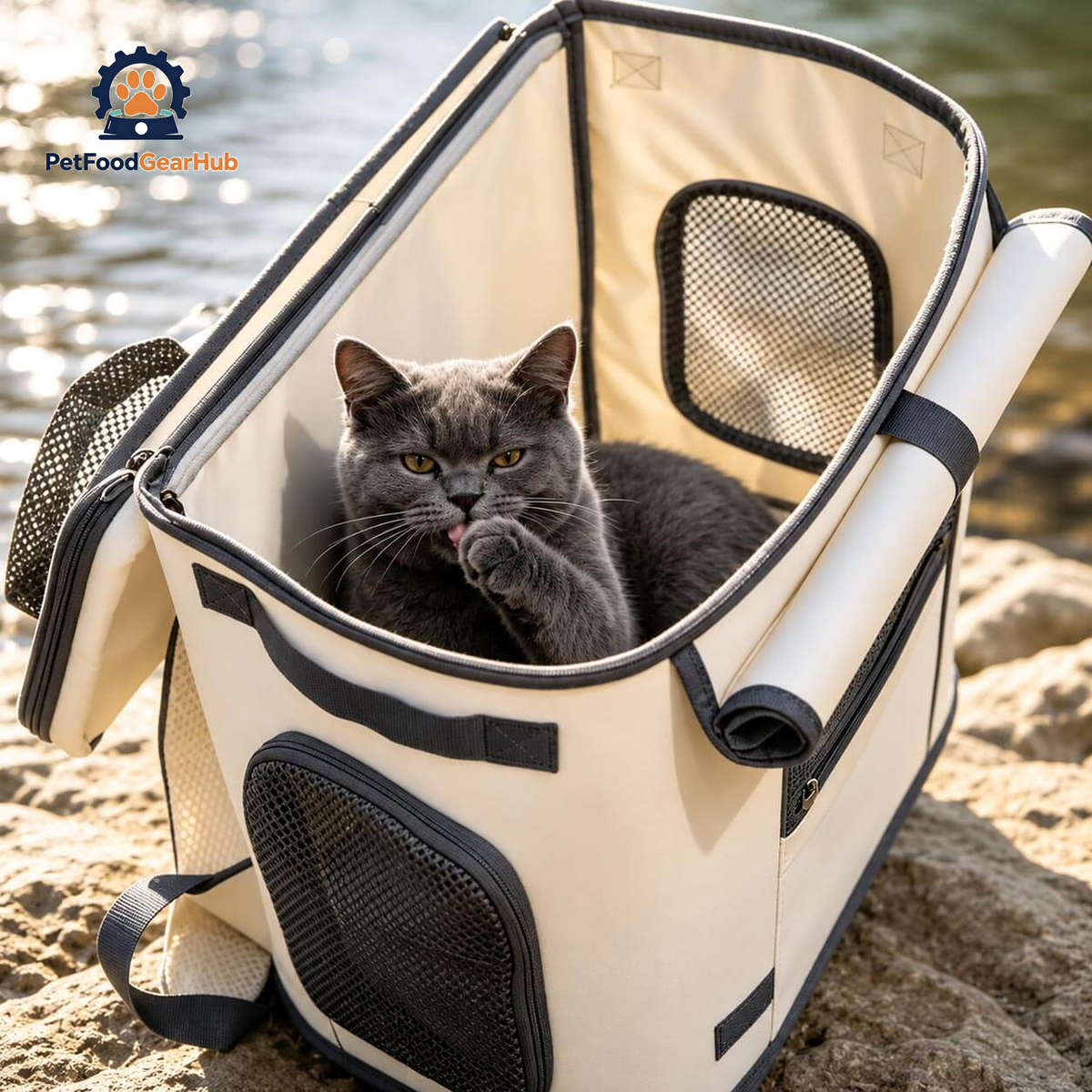 Noma Cat Backpack with Cat Inside Open Top | PetFoodGearHub