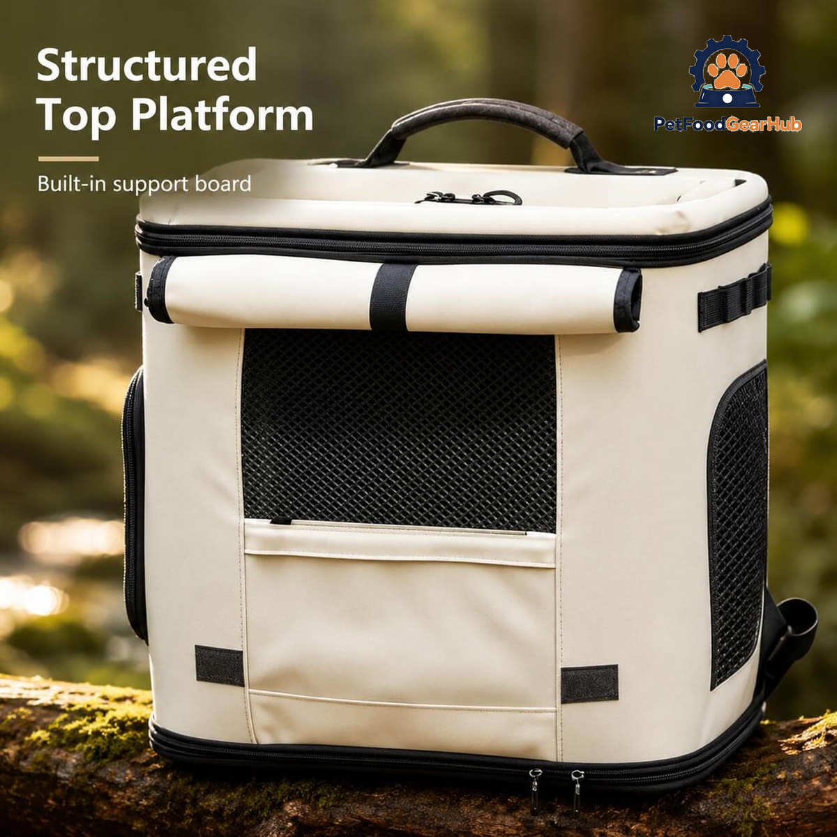 Noma Cat Backpack with Structured Top Platform | PetFoodGearHub