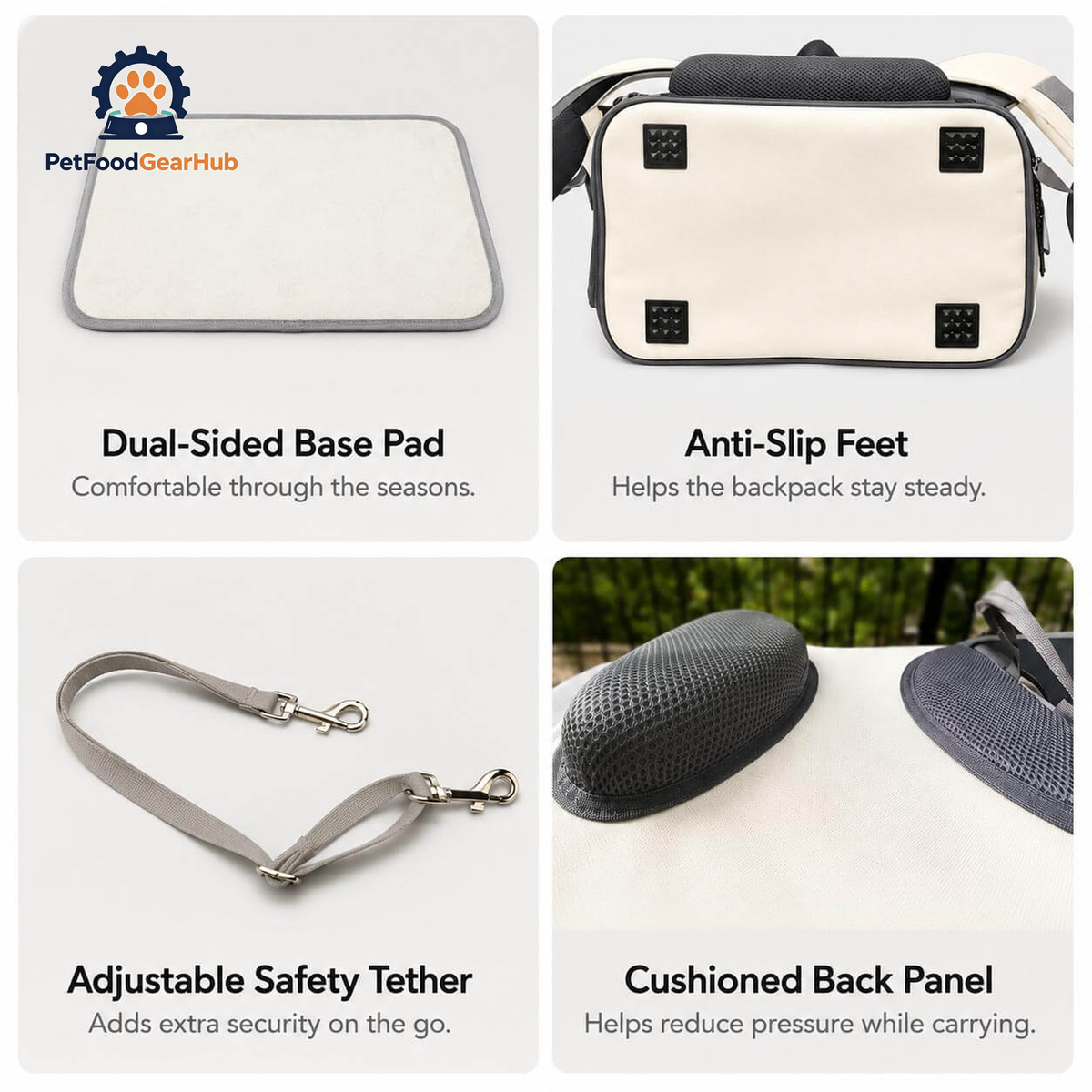 Noma Cat Backpack with Base Pad and Safety Tether | PetFoodGearHub