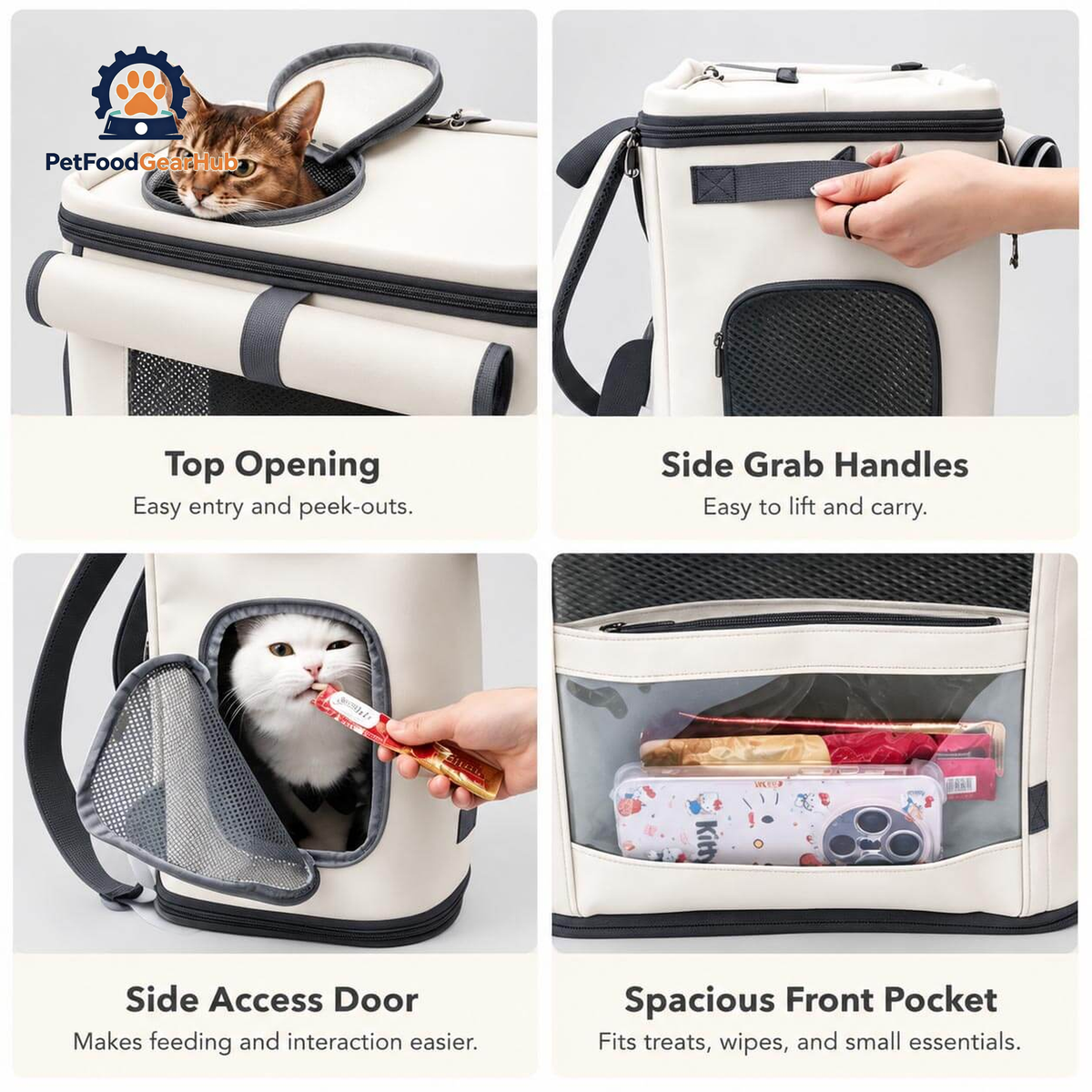 Noma Cat Backpack with Top Opening and Front Pocket | PetFoodGearHub