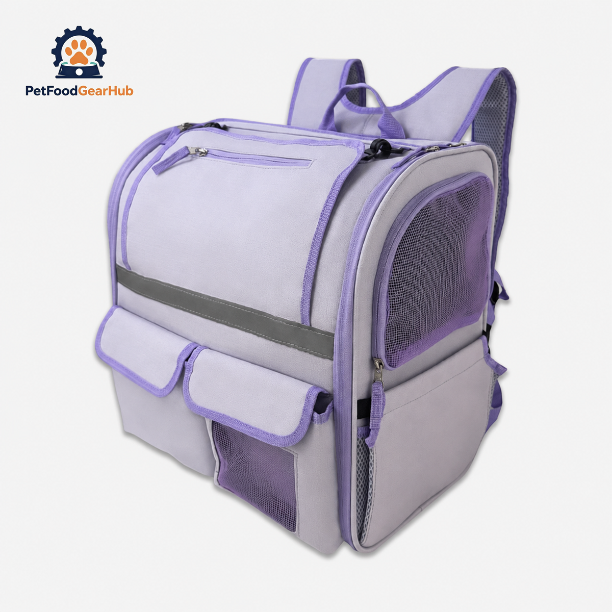 Large Purple Cat Backpack for Carrying Chubby Cats | PetFoodGearHub