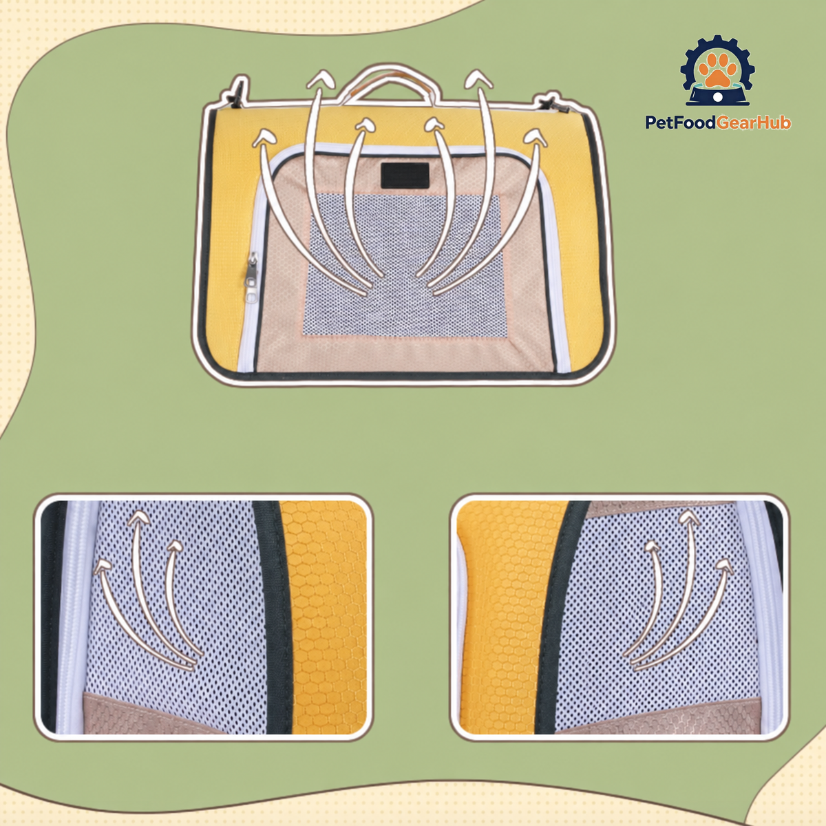 Well-Ventilated Lightweight Travel Cat Carrier | PetFoodGearHub