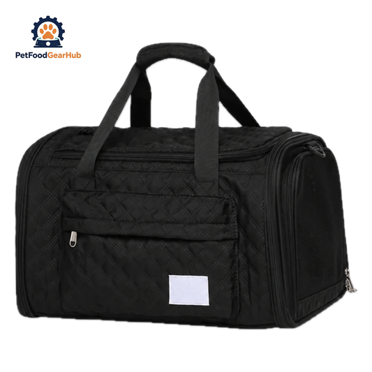 Black airline-oriented Cat Carrier for Travel | PetFoodGearHub