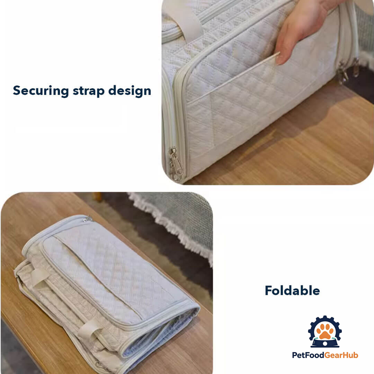 Features of Beige airline-oriented Cat Carrier for Travel | PetFoodGearHub