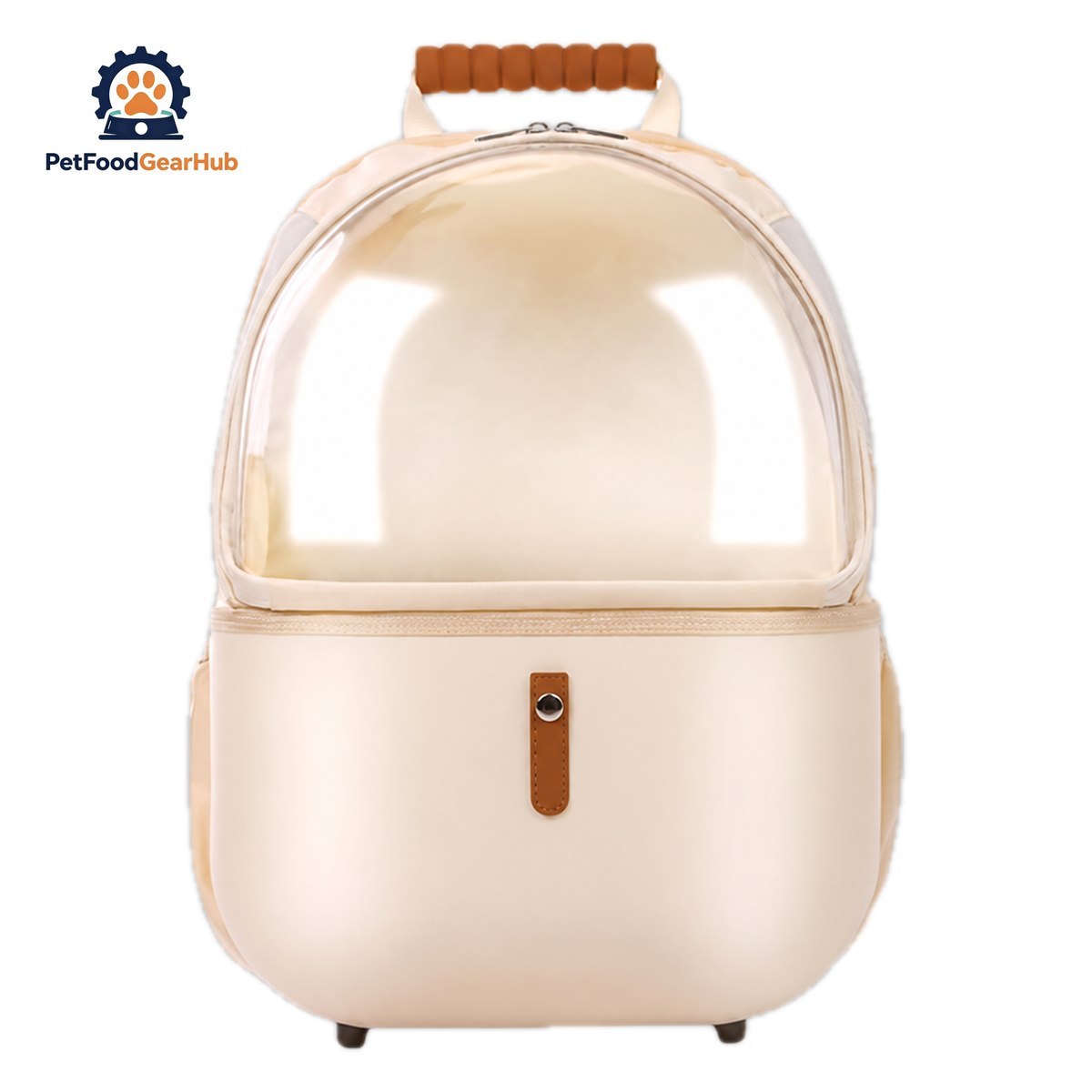 PetFoodGearHub Travel Beige Collapsible Cat Backpack | PetFoodGearHub