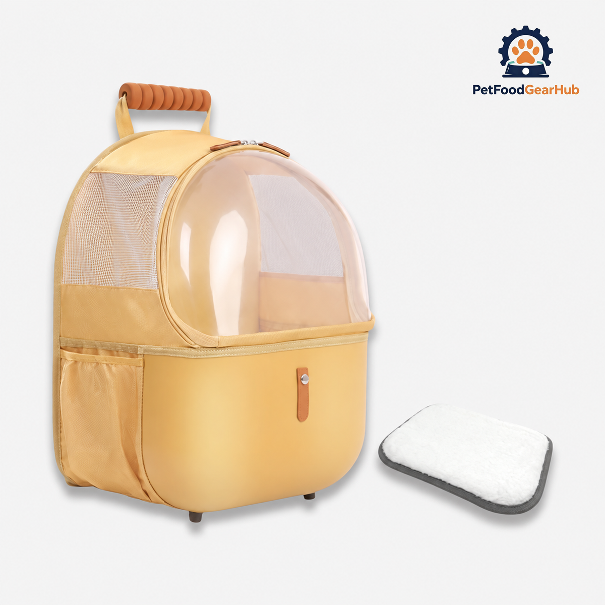 PetFoodGearHub Travel Yellow Collapsible Cat Backpack | PetFoodGearHub