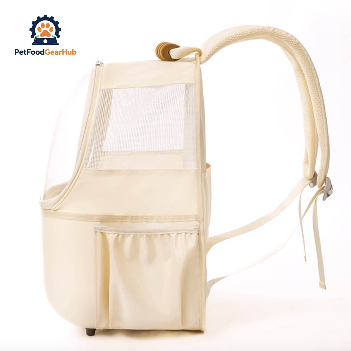 PetFoodGearHub Travel Beige Collapsible Cat Backpack | PetFoodGearHub