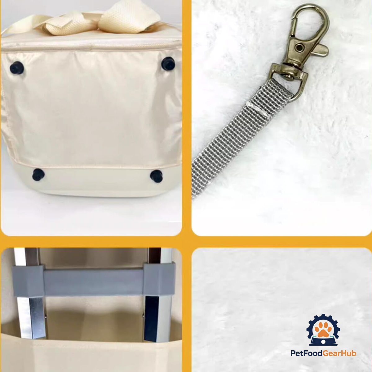 Features of Beige Collapsible Cat Backpack | PetFoodGearHub