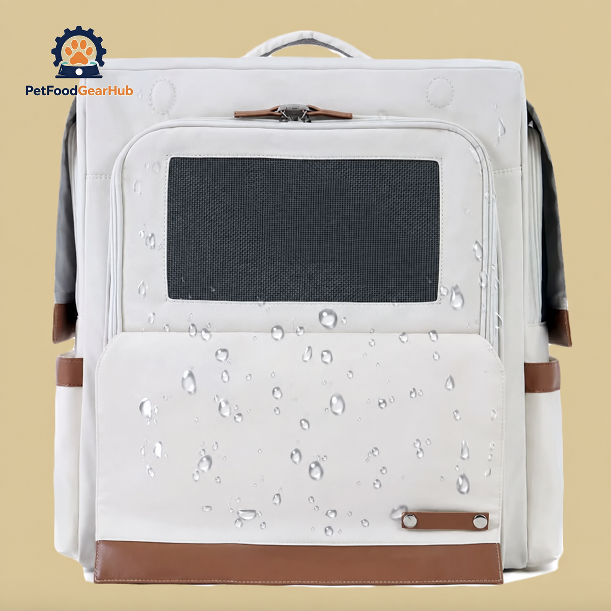 water-resistant Leather Cat Traveling Backpack | PetFoodGearHub