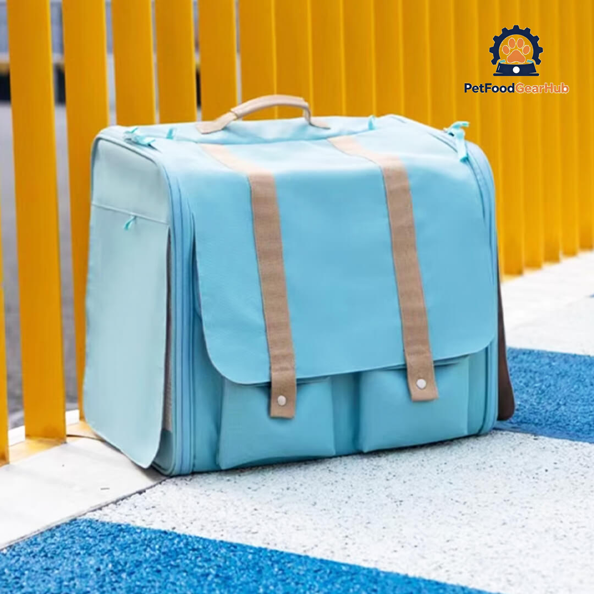 PetFoodGearHub Collapsible Blue Cat Backpack |  PetFoodGearHub