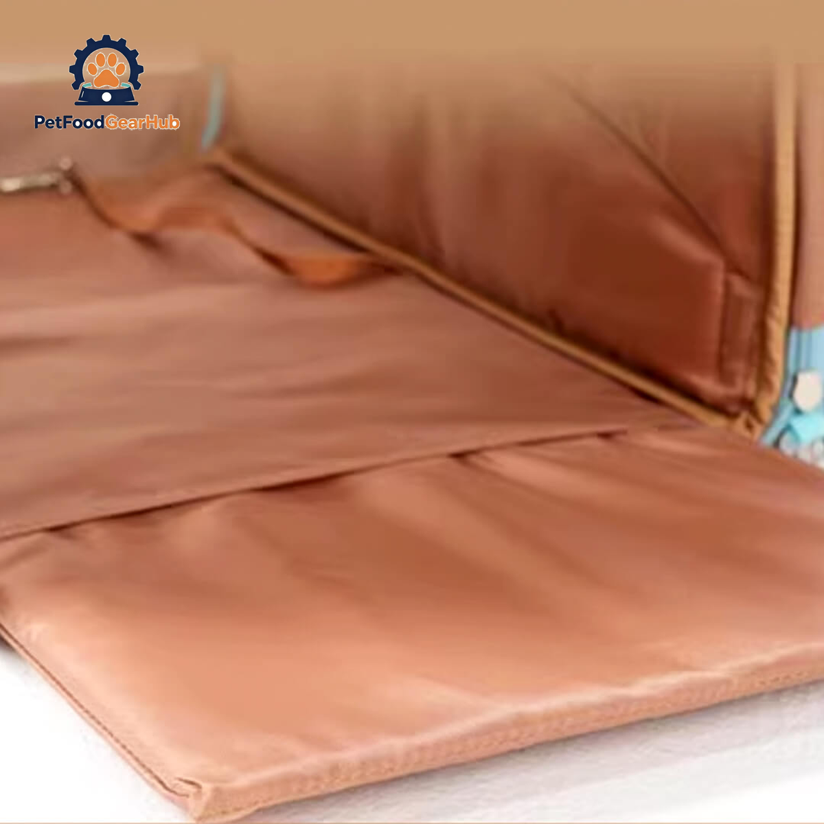 Interior of Collapsible Blue Cat Backpack |  PetFoodGearHub