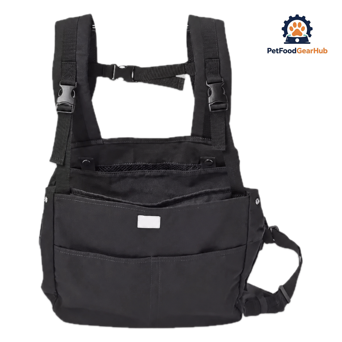 Versatile Black Cat Carrier Backpack, Converts to Waist Pouch | PetFoodGearHub