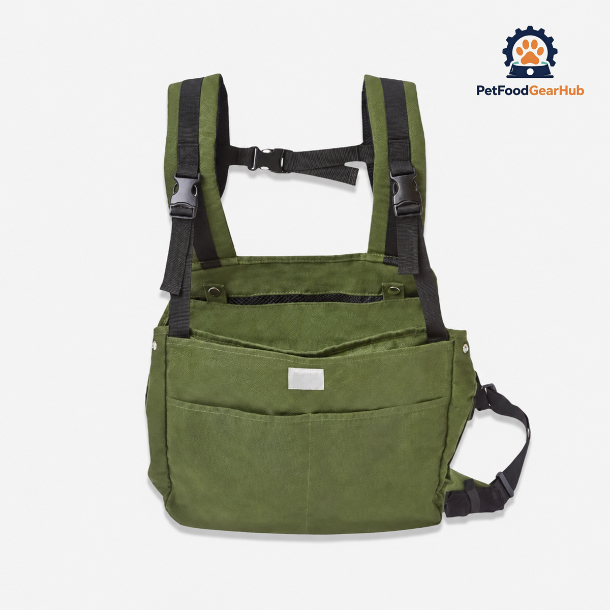Versatile Green Cat Carrier Backpack, Converts to Waist Pouch | PetFoodGearHub