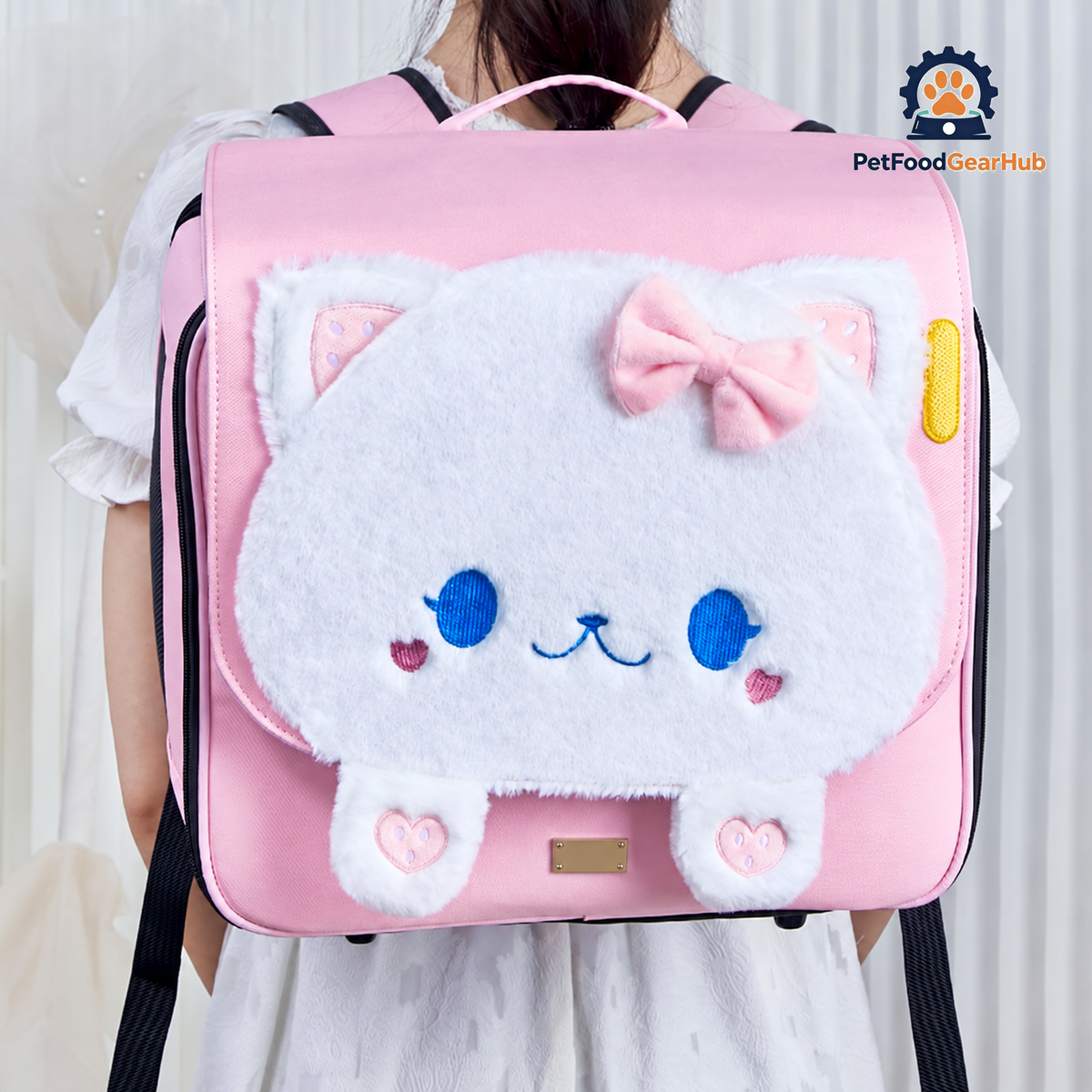 Pink PetFoodGearHub Whiskers Wonders Cat Backpack | PetFoodGearHub