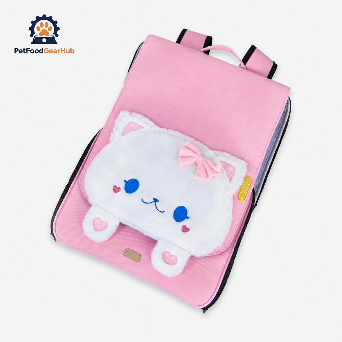 PetFoodGearHub Whiskers Wonders Collapsible Pink Cat Backpack | PetFoodGearHub