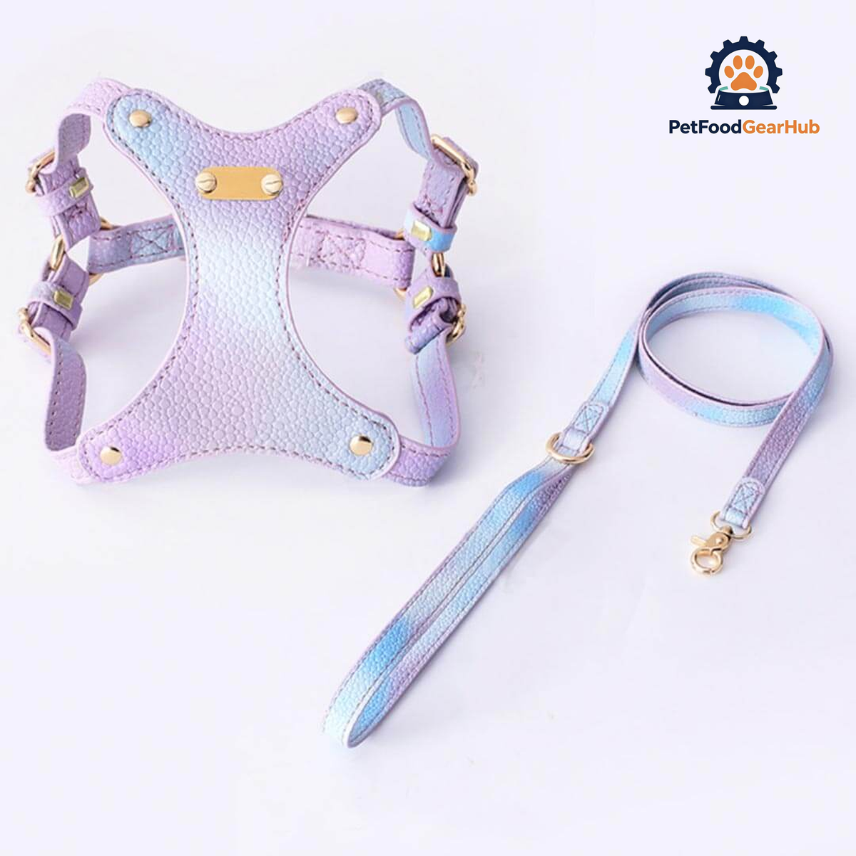 Purple Gradient Cat Harness and Leash Set | PetFoodGearHub
