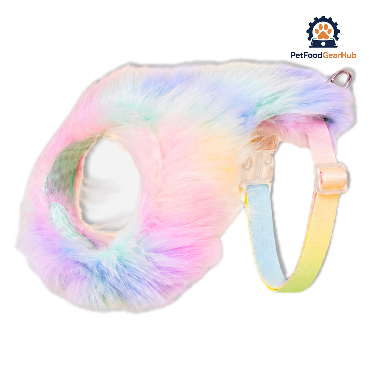 H-Style Colorful Faux Fur Cat Harness & Leash for Walking Cats | PetFoodGearHub