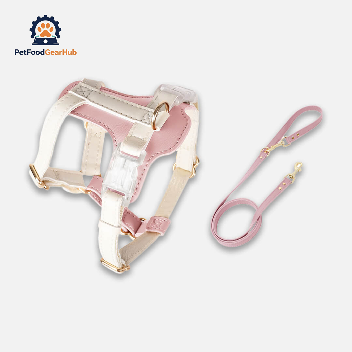 Phoenix Leather Cat Harness & Leash Set In Pink | PetFoodGearHub