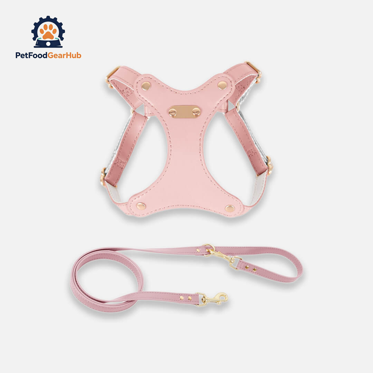Rio Cat Harness & Leash Set in Pink Leather | PetFoodGearHub