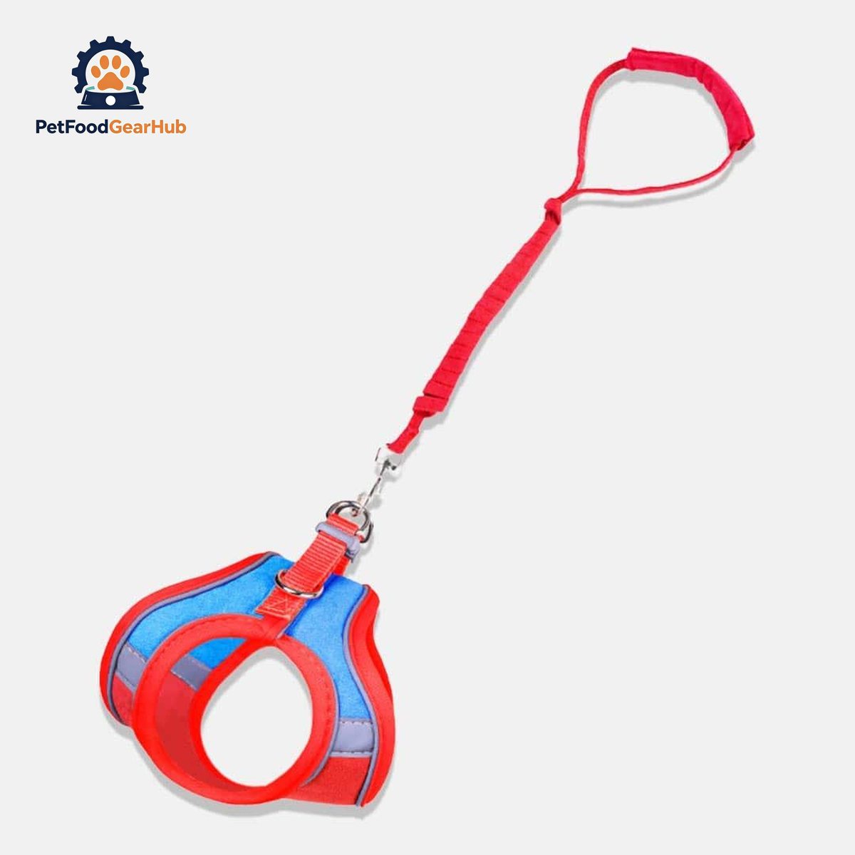 Marshmallow Reflective Cat Harness & Leash Set in Red and Blue Combo | PetFoodGearHub