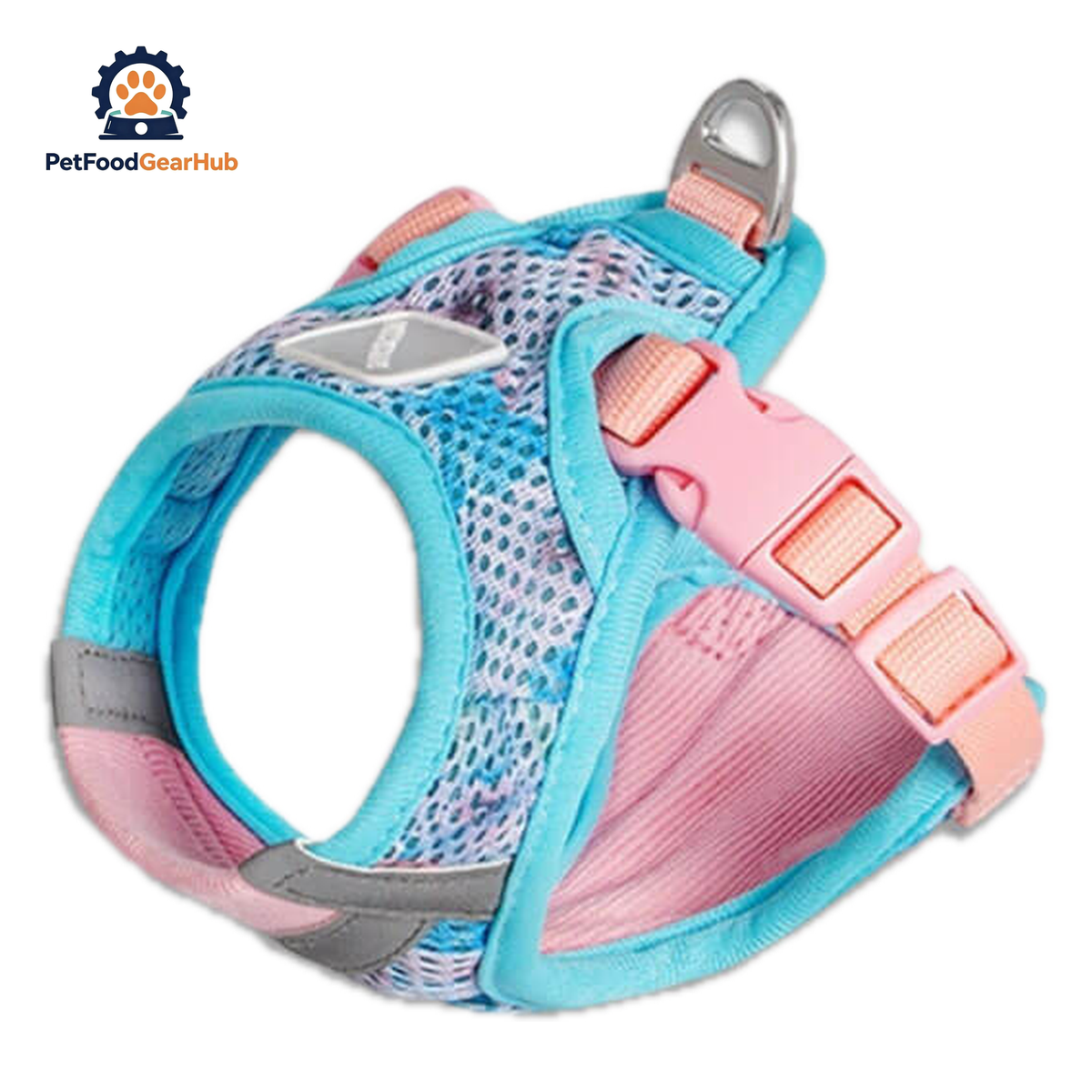 Blue & Pink Mesh Cat Vest Harness | PetFoodGearHub