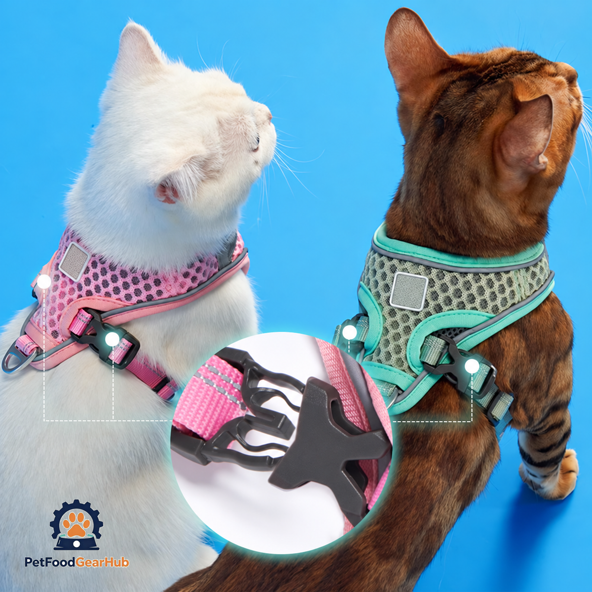 Cats in Mesh Cat Vest Harnesses | PetFoodGearHub
