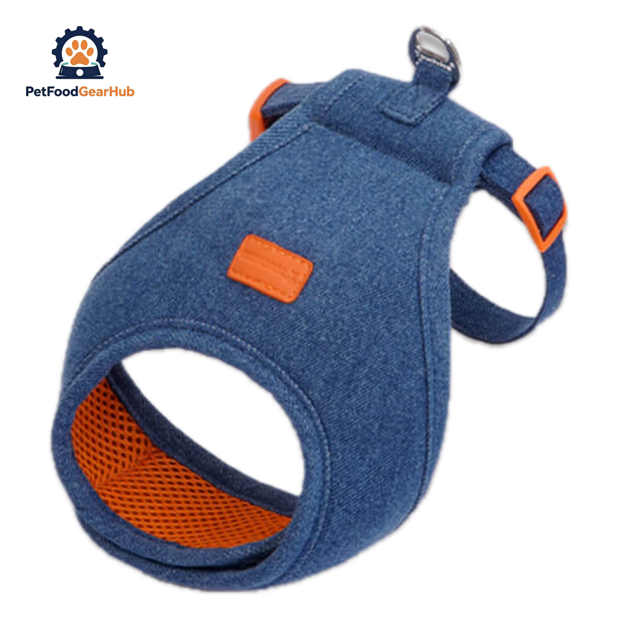 PetFoodGearHub Indigo Cat Harness & Leash Set | Denim Harness for Cats & Kittens | PetFoodGearHub