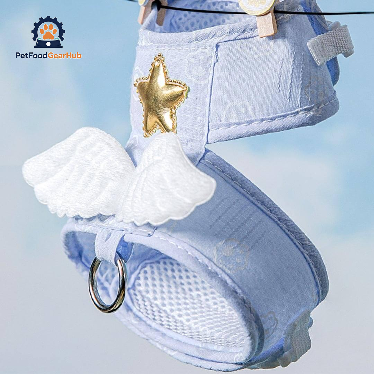 Blue Angel Harness with Wings and Star | PetFoodGearHub