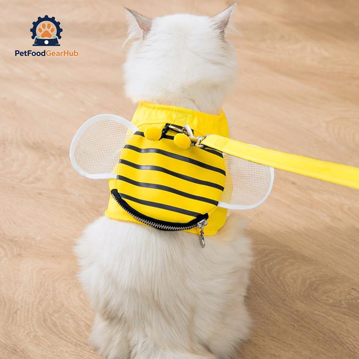 D-ring and Leash Attachment on Honeybee Cat Harness | PetFoodGearHub