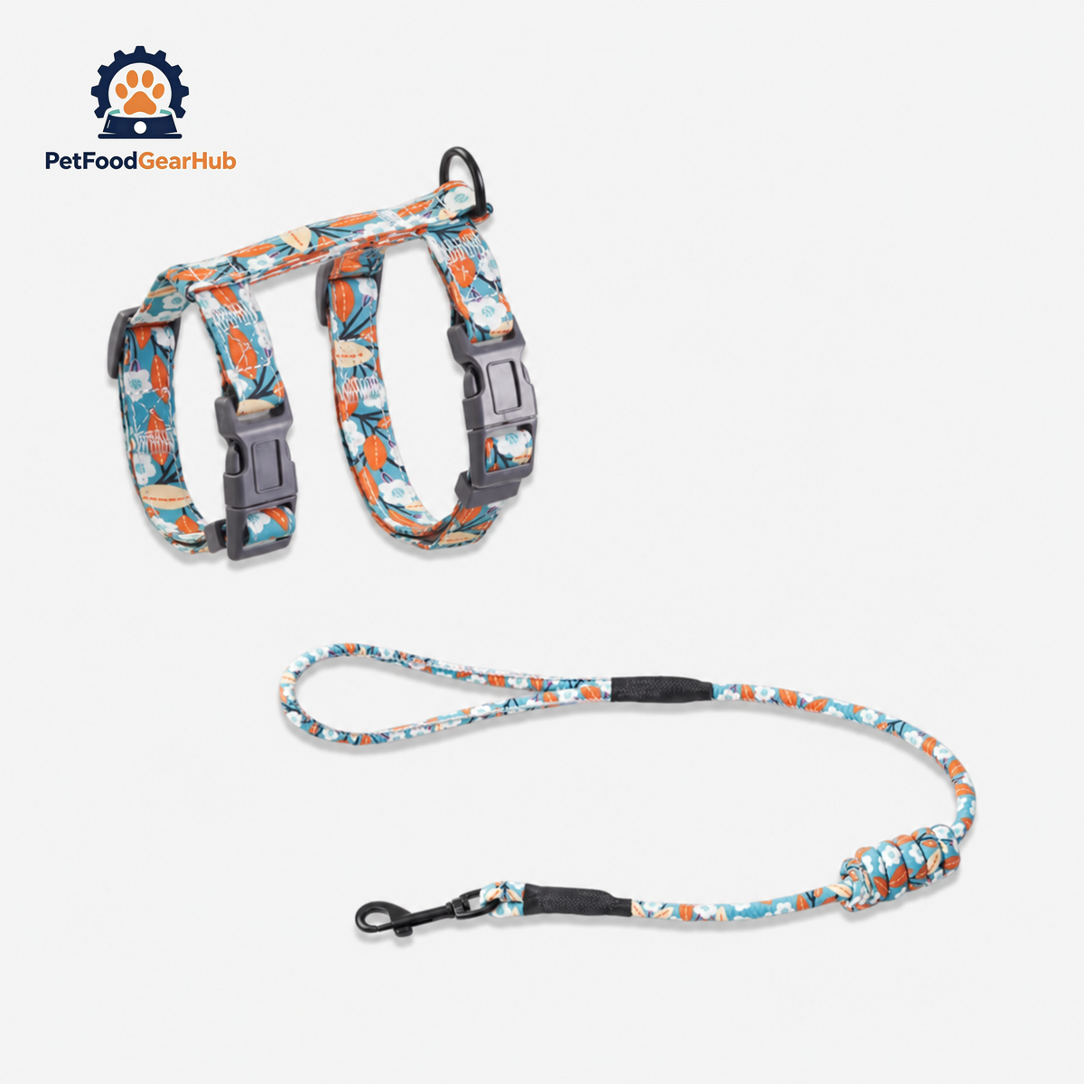PetFoodGearHub  Cat Harness & Leash Set for Walking | H-Style Cat Harness | PetFoodGearHub