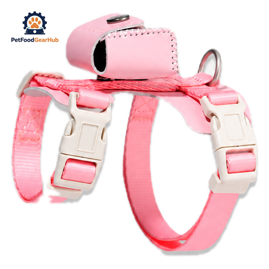 PetFoodGearHub Pink H-Style Cat Harness & Leash Set | PetFoodGearHub