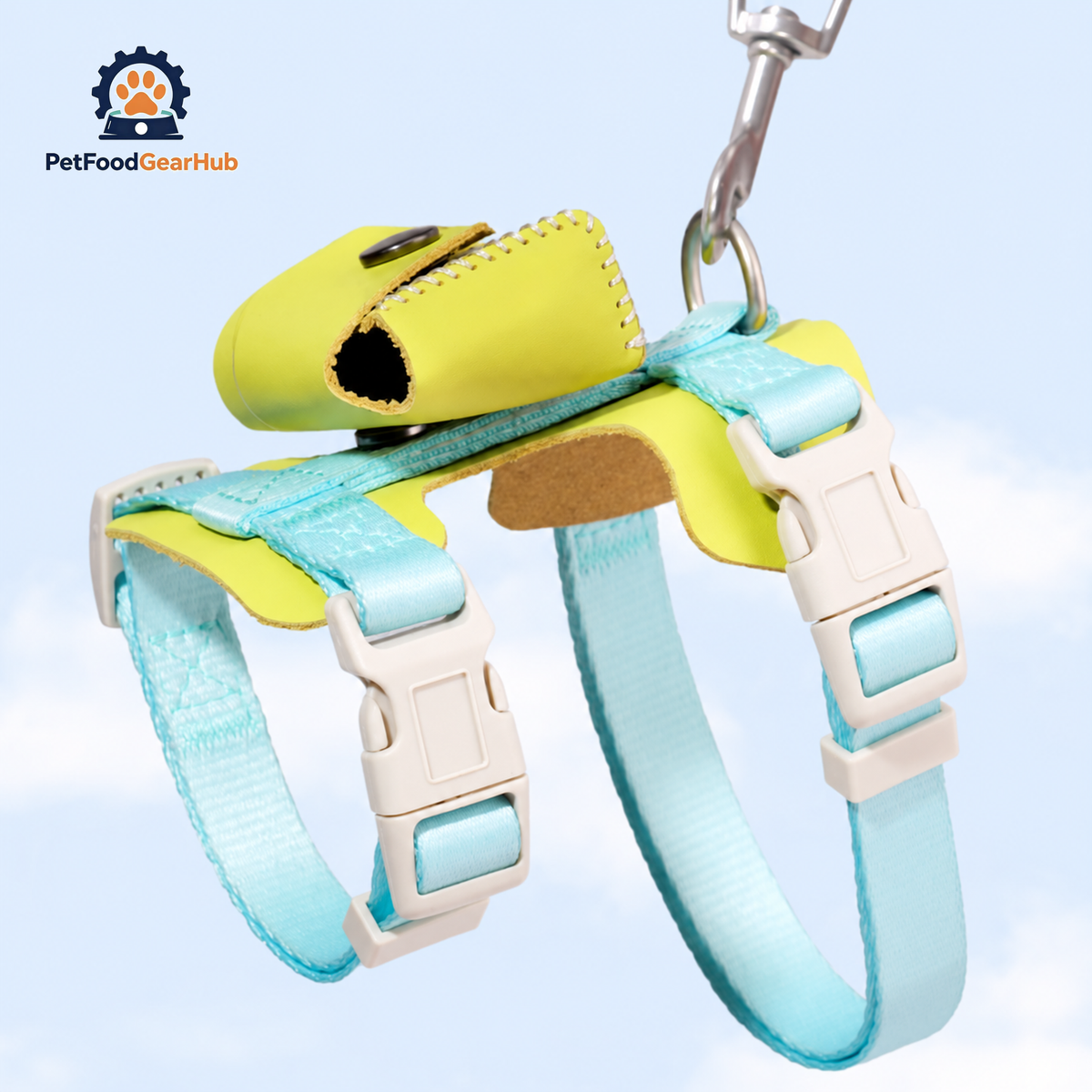 PetFoodGearHub Turquoise H-Style Cat Harness & Leash Set | PetFoodGearHub