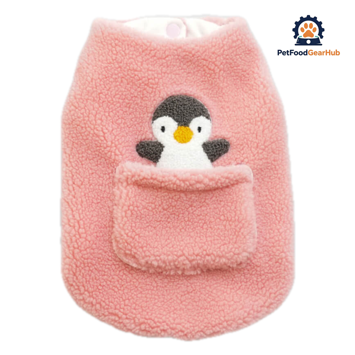 Pink Fleece Penguin Vest for Cats & Kittens | PetFoodGearHub