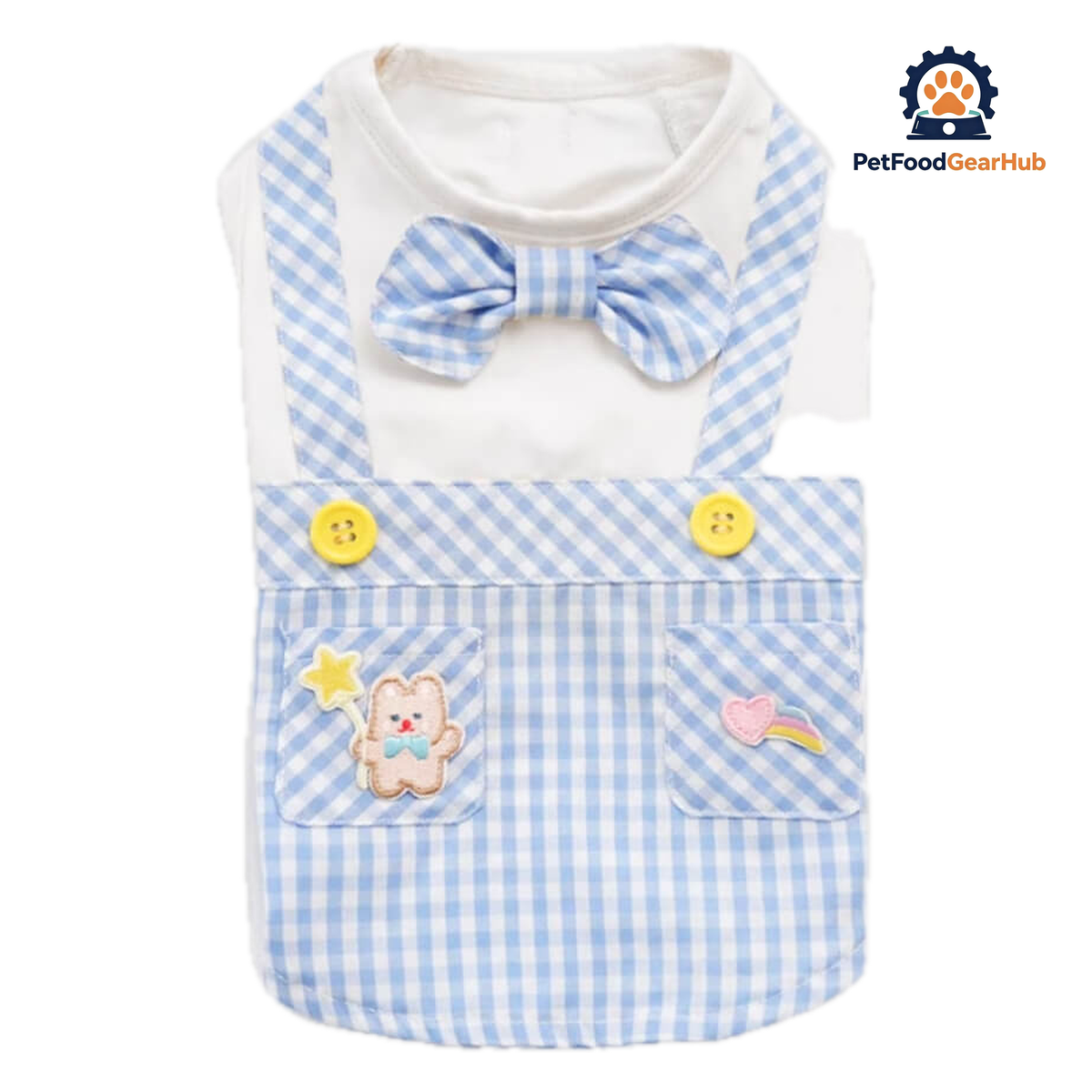 Blue Check Vest for Cats | PetFoodGearHub