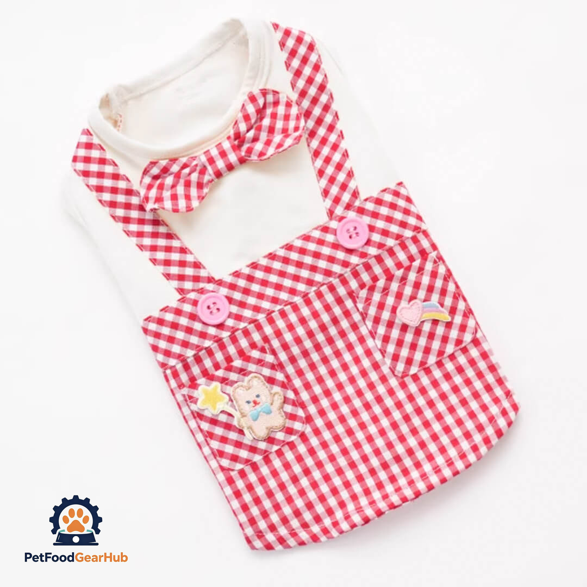Red Check Vest for Cats | PetFoodGearHub