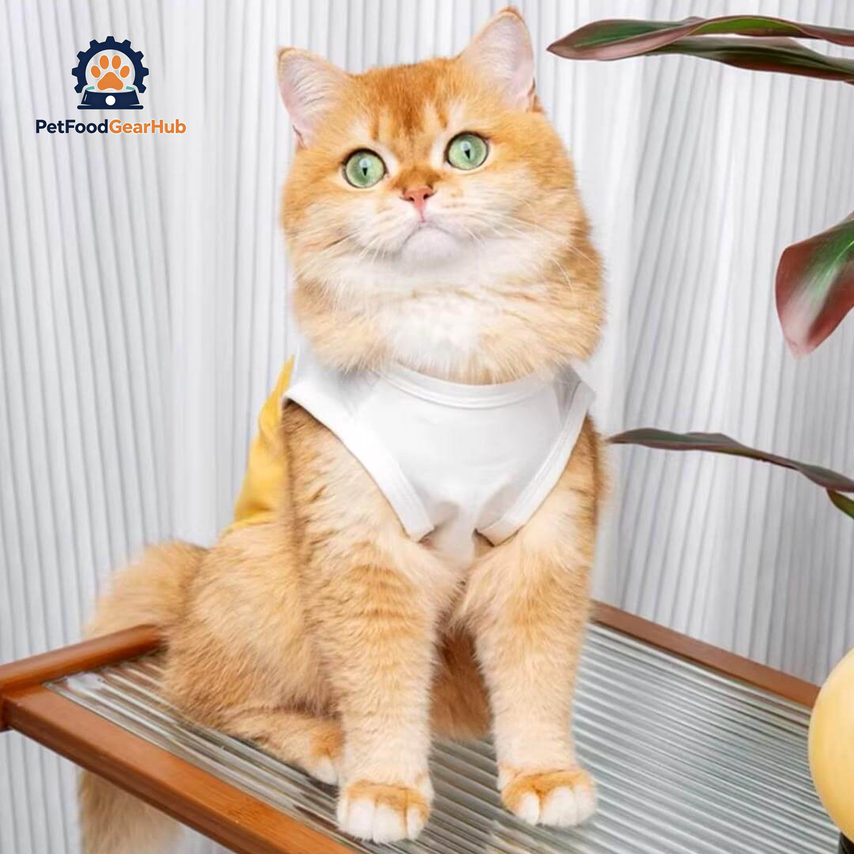 Cat in Yellow Chicken Cat Vest | Cute Cat Apparel | PetFoodGearHub