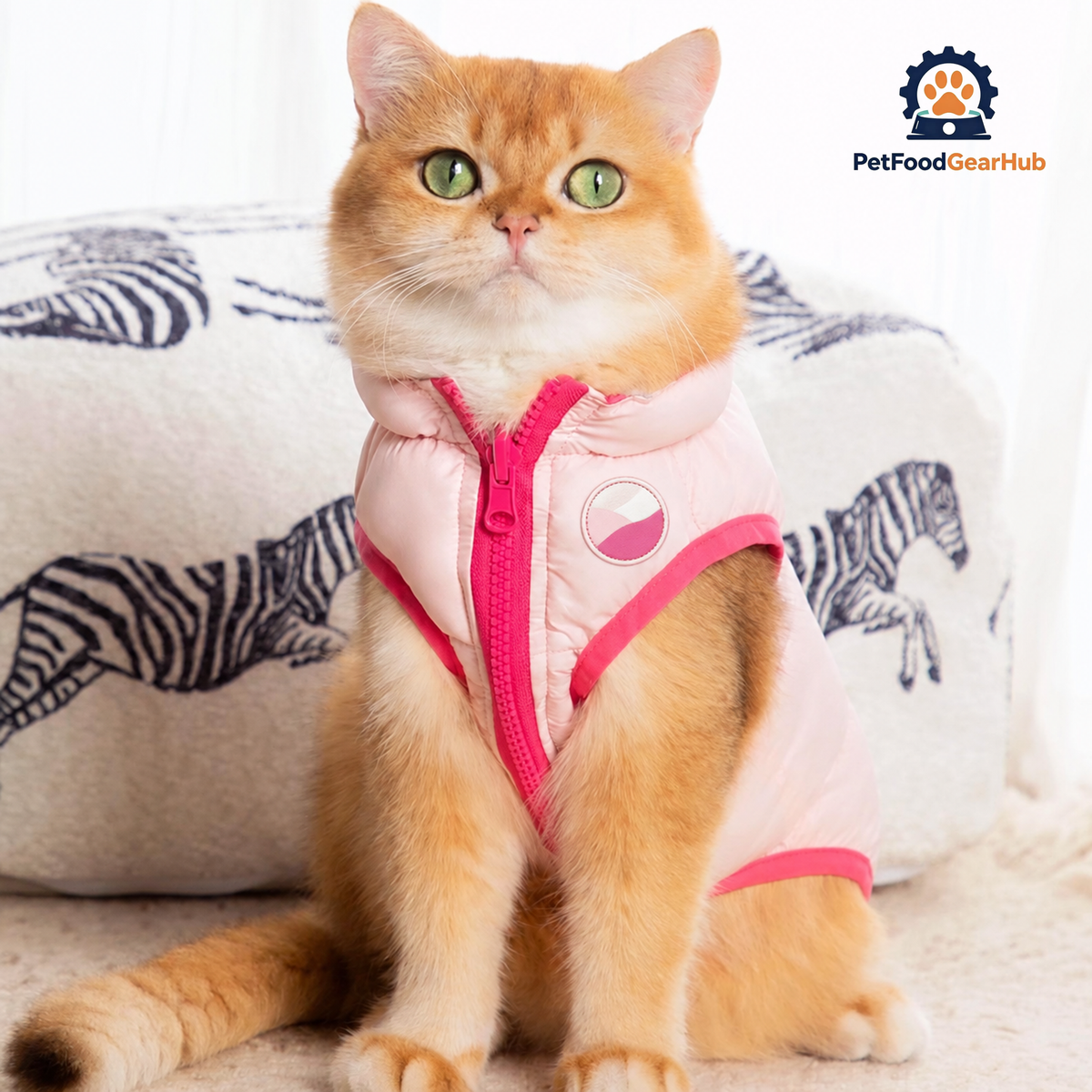 Cat in Pink Reversible Jacket | PetFoodGearHub