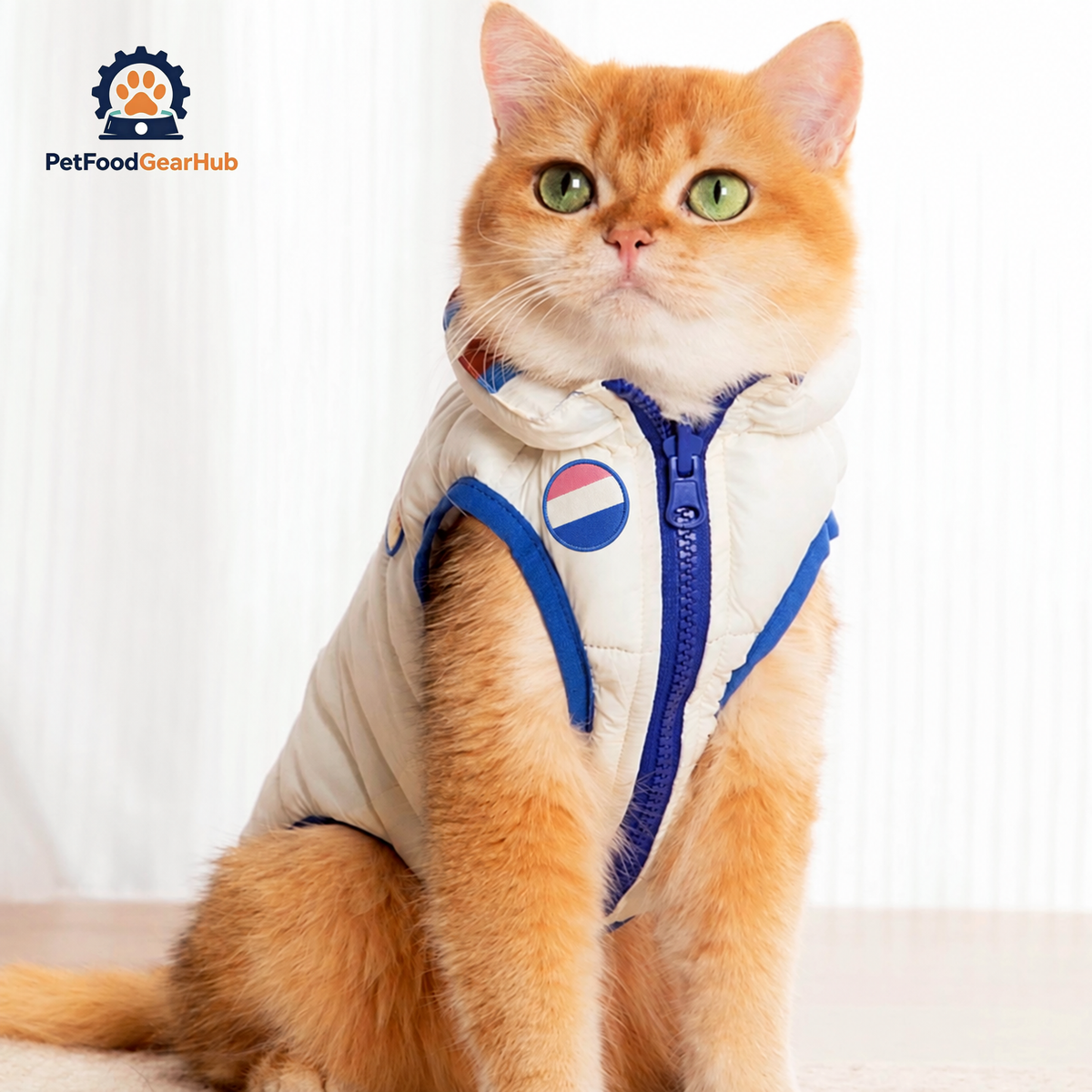 Cat in Cream Reversible Jacket | PetFoodGearHub