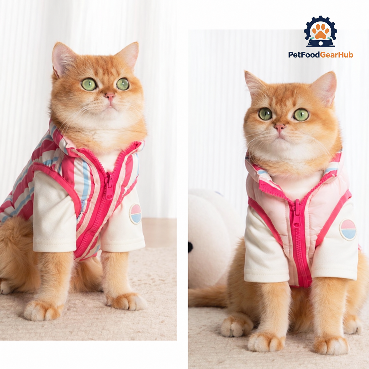 Cat in Pink Reversible Jacket | PetFoodGearHub